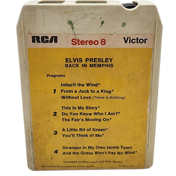 Set Of Three Elvis Presley 8-Tracks Roustabout Back In Memphis Pot Luck - Picture 3 of 4